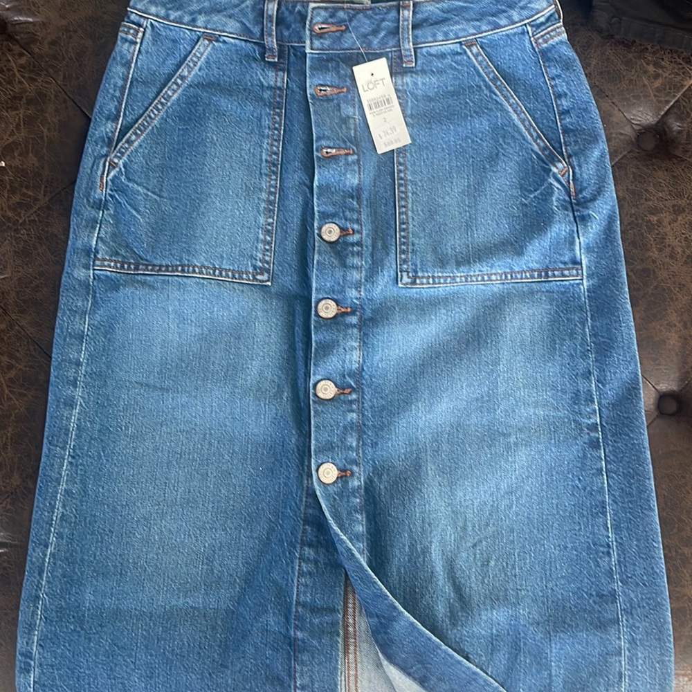 New denim button down skirt with buttons